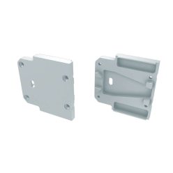 Alumínium Végzáró DOPIO típusú led profilokhoz Fehér Lyukas