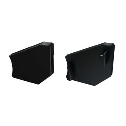   Alumínium Végzáró Asszimetrikus Sarokba rögzíthető (H) led prof Fekete Balos