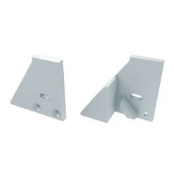 Alumínium Végzáró I10 alumínium profilokhoz Fehér Balos Lyukas Támasztékos