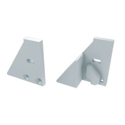 Végzáró I6 alumínium profilokhoz Fehér Balos Lyukas Támasztékos