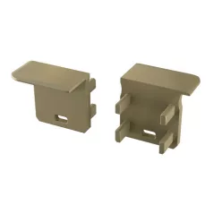   Végzáró Beépíthető Mély (J) Led Profilokhoz Balos Bronz