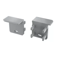   Végzáró Beépíthető Mély (J) Led Profilokhoz Jobbos Szürke