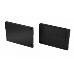   Alumínium Végzáró M1+LARGO típusú led profilokhoz Fekete