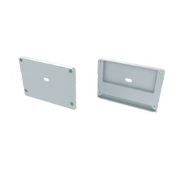 Alumínium Végzáró M1+LARGO típusú led profilokhoz Fehér Lyukas