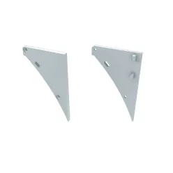 Alumínium Végzáró LOGI típusú led profilokhoz Fehér Jobbos Lyukas