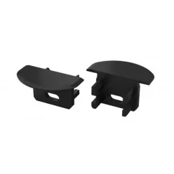 Műanyag Végzáró Beépíthető (U) led profilokhoz Fekete