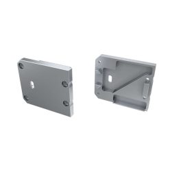 Alumínium Végzáró UNICO típusú led profilokhoz Ezüst Jobbos Lyukas