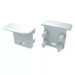 Végzáró W led profilokhoz Fehér Lyukas