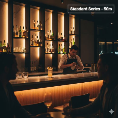 Led szalag 2835 SMD 120led/m 8W/m 12V 3000K 8mm- 50 m