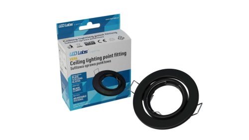 Spot lámpatest kerek VEPA fekete dönthető (furat: 70mm)