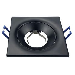   Spot lámpatest négyszögletes TORN fekete dönthető (furat: 75mm)