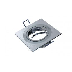   Spot lámpatest négyszögletes GABI festett ezüst dönthető (furat: 70mm)