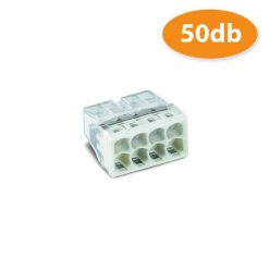   WAGO 2273-208 Vezeték összekötő 8x0-2,5mm2 átlátszó 24A fehér 50db-os csomag