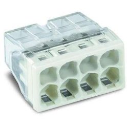   WAGO 2273-208 Vezeték összekötő 8x0-2,5mm2 átlátszó 24A fehér