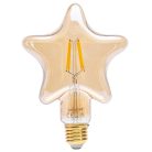 Aigostar LED Filament izzó E27 4W 2200K Csillag formájú Borostyán búrával