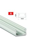 Led profil led szalagokhoz Standard ezüst 2 méteres alumínium Led profil led szalagokhoz Standard ezüst 2 méteres alumínium