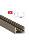 Led profil led szalagokhoz Standard bronz 2 méteres alumínium Led profil led szalagokhoz Standard bronz 2 méteres alumínium