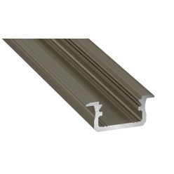 Led profil led szalagokhoz Beépíthető bronz 1 méteres alumínium