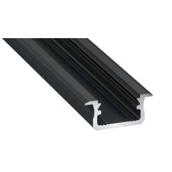 Led profil led szalagokhoz Beépíthető fekete 1 méteres alumínium