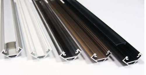 LED Alumínium Profil Sarokba rögzíthető [C] Bronz 3 méter