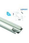 Led profil led szalagokhoz Sarokba rögzíthető ezüst 2 méteres alumínium Led profil led szalagokhoz Sarokba rögzíthető ezüst 2 méteres alumínium