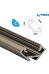 Led profil led szalagokhoz Sarokba rögzíthető bronz 2 méteres alumínium Led profil led szalagokhoz Sarokba rögzíthető bronz 2 méteres alumínium