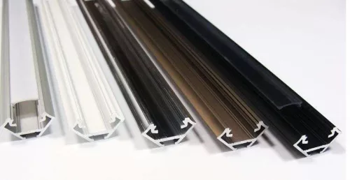 Led profil led szalagokhoz Sarokba rögzíthető bronz 2 méteres alumínium