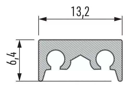 Led profil COSMO Ezüst 1 méteres