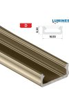Led profil led szalagokhoz általános U alakú bronz 1 méteres alumínium Led profil led szalagokhoz általános U alakú bronz 1 méteres alumínium