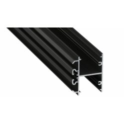 LED Alumínium Profil DOPIO Fekete 1 méter