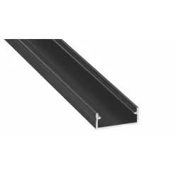 LED Alumínium Profil Duplasoros (DUAL) Fekete 2,02 méter