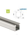 Led profil led szalagokhoz Beépíthető Mély ezüst 1 méteres alumínium Led profil led szalagokhoz Beépíthető Mély ezüst 1 méteres alumínium