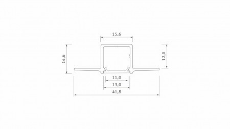 LED Alumínium Profil Beépíthető [GAUDI] Fehér 1 méter