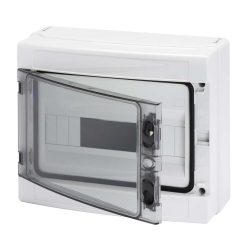   GEWISS GW40103 lakáselosztó 12 modulos falon kívüli átlátszó ajtóval IP65