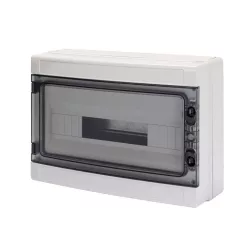   GEWISS GW40106 lakáselosztó 18 modulos falon kívüli átlátszó ajtóval IP65