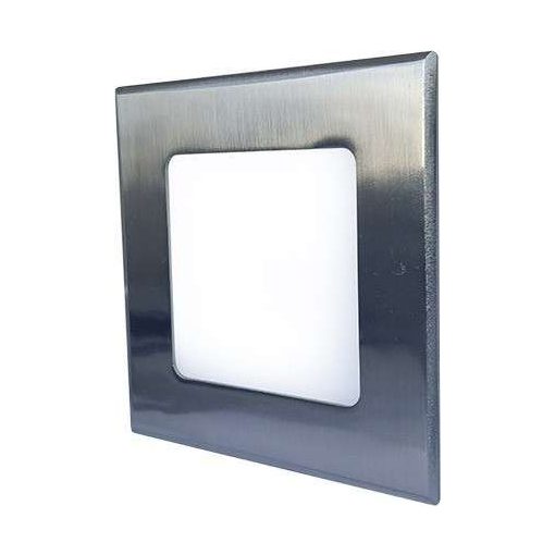 GREENLUX Mini Led Panel VEGA négyszögletes lámpa Ezüst keret 6W Meleg fehér