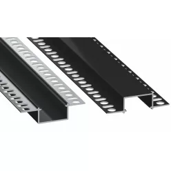 LED Alumínium Profil Beépíthető [HIRO] Fekete 1 méter