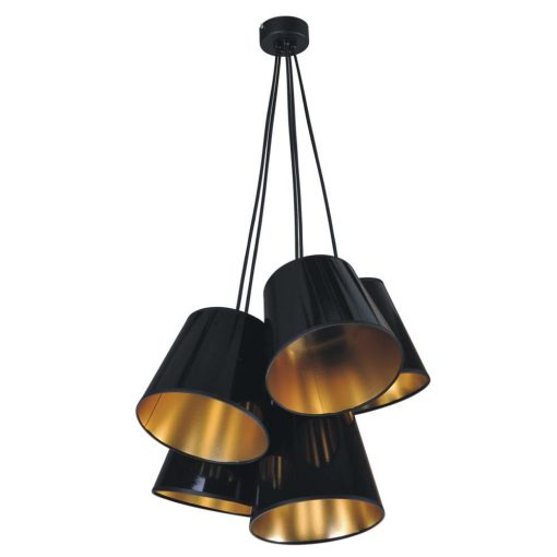 KAJA PAMELA BALCK 5 fekete-arany színű függesztett lámpa