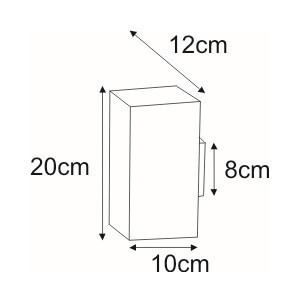 KAJA KUBIK WHITE A-2 fehér színű fali lámpa