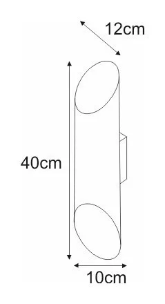 KAJA ALU II BLACK A-2 fekete színű fali lámpa