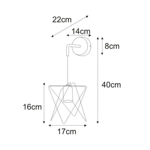 KAJA LAGOS PINK rózsaszín fali lámpa