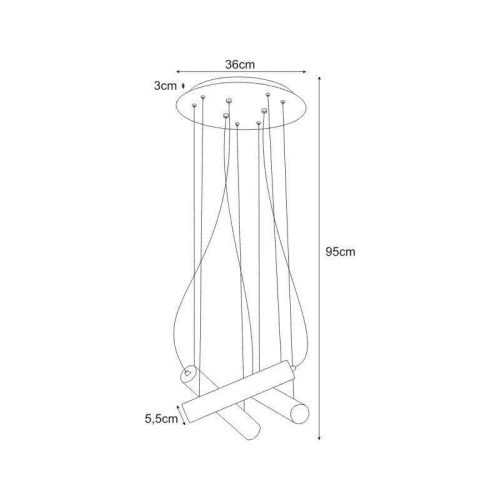 KAJA MILE WHITE A-3 fehér színű függesztett lámpa
