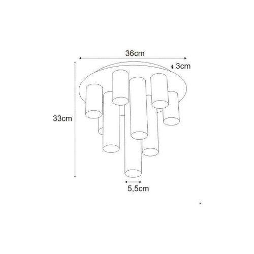 KAJA MILE GRAY A-10 szürke színű mennyezeti lámpa