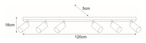 KAJA KAYLA A-6 fehér színű mennyezeti lámpa