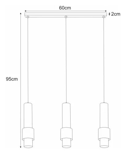 KAJA PERN A-3 fekete-arany függesztett lámpa