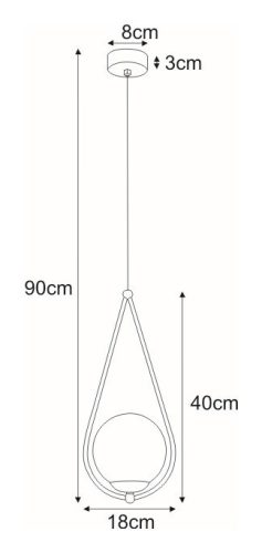 KAJA NEVE GOLD A-1 sárgaréz színű függesztett lámpa