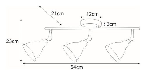 KAJA WATSO BLACK A-3 fekete színű mennyezeti lámpa