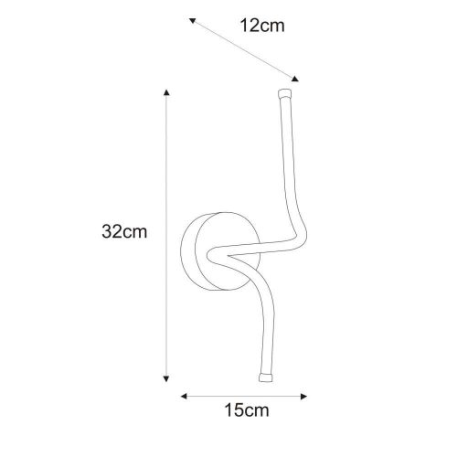 KAJA LELO A króm színű fali lámpa