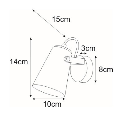 KAJA NESTA A-1 fehér színű fali lámpa