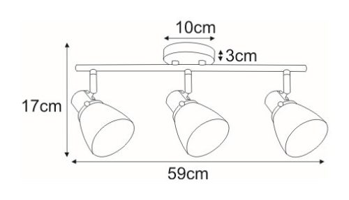 KAJA ELNIS A-3 fekete-arany színű mennyezeti lámpa